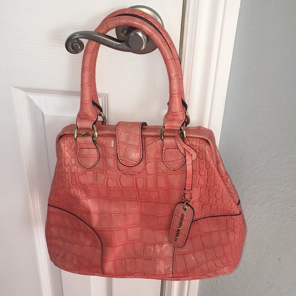 Cynthia Rowley leather purse salmon color